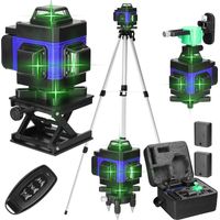 Decdeal – Niveau laser 4D 16 lignes – Machine auto-nivelante rechargeable par USB – Précision ±0,2mm/10m – Imperméable IP54 – Support trépied ajustable