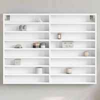 Vidaxl – Armoire à vitrine blanche 100x8,5x75 cm – Bois d'ingénierie – Charge maximale 50 kg – Facile à entretenir et à nettoyer