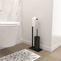 Cepillo de WC negro mate con base - WC Brushy
