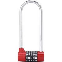Cadenas de porte d'armoire Extra Long en alliage de Zinc, serrure à Code de mot de passe à combinaison de chiffres en forme de U