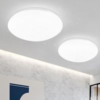 Lampada da soffitto LED, Set di 2, decoro a cielo stellato, plafoniera luce bianca 6500K Ø16.5CM , LED integrati 5W, lampadario per camera da letto o soggiorno a risparmio energetico, plastica