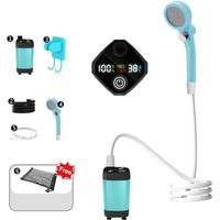 Douche Camping Chauffante,Douche Camping,Douche Portable,avec Écran Intelligent,Pression d'eau Réglable,Convient pour Le Camping, Le Lavage des Animaux de Compagnie, Le Lavage des Voitures