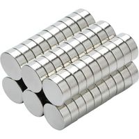 Promoción CHOYCLIT 50 potentes imanes de neodimio N35 de 8 x 3 mm. Discos circulares supermagnéticos.