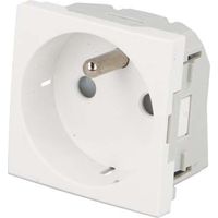 Prise de courant 16A 2P+T automatique – Montage encastré ou en saillie – Couleur blanche – Pour goulotte – Indice de protection IP20 – Efapel