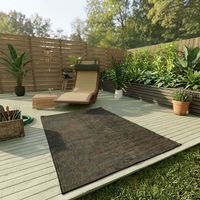 Kilim moderne Tapis Arvin - Tapis en laine - 90x60cm, Rectangular - 100% Laine vierge - Tissé main - Noir