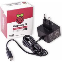 Alimentation RASPBERRY PI 4 Modèle B, Noir