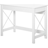HOMCOM Mesa Escritorio Estilo Moderno Escritorio Fácil de Montar Mesa de Ordenador para Oficina Dormitorio Estudio 105x50x76 cm Blanco