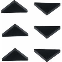 Protège-angles noir en PVC souple pour vitrages, miroirs et carrelages – Forme triple, lot de 20 pièces