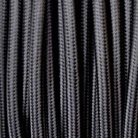 Câble textile rond 2x0,75mm, 1m, noir