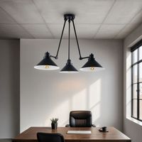 Plafonnier noir 3 flammes 61-152cm SIMONA Luminaire