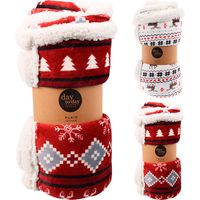 Coperta di Natale, diversi modelli / colori assortiti 130 x 160 cm
