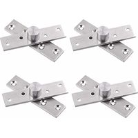 Cerniere A Bilico - Acier Inoxydable 75 X 17 Mm - Rotation 360 Degres - Pour Portes En Bois - 4 Unites