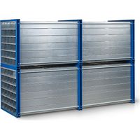 RR Industrietechnik Wabenregal RWR-81/3 3000x1000x1000mm mit 81 Fächern RAL 5010 Enzianblau