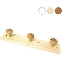 Porte-manteau en bois 3 places blanc Xtra