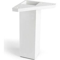Pata de plástico cuadrada con una altura de 150 mm y acabada en blanco. Dimensiones: 42x42x150 mm -