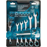 Gross 14892 7pcs reversible Ratcheting Combination Wrench Set, 8–19 mm, CrV