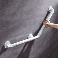 Rampe de Douche 135° En Acier Inoxydable et PVC, Pour Baignoire et Toilettes Handicapées, 40x40cm