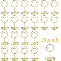 20 Pièces Porte-cartes de Table Or,Supports de Numéro de Table,Porte Menu Mariage,Porte Nom Table Mariage