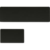Marlow Kitchen Mat 2PCS Non Slip PU Rubber Floor Mat Absorbent Runner BLack