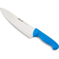 Couteau de chef Arcos Couleur - Prof 290823 en acier inoxydable Nitrum et mango polypropylène bleu ergonomique avec lame de 25 cm, vitrine.