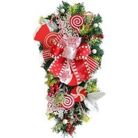 FENOPLASTICAChristmas Upside Down Tree Christmas Door Hanging Christmas Candy Upside Down Tree Wall Decoration