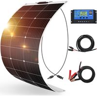 100W Solarpanel Kit Semiflexibel Monokristalline Solarmodul zum Haus/Wohnmobil/Batterie/Boot