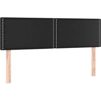 LED Kopfteil Schwarz 144x5x78/88 cm Kunstleder vidaXL