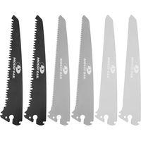 Mossy Oak Lames de Scie Pliantes 6 Pièces, Jeu de Lames de Rechange 3 en 1 pour le Bois, le Métal et le Plastique, Accessoires pour Scies Pliantes, 190MM