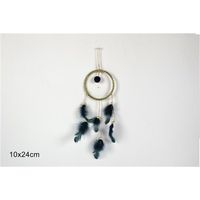 ANELLO CON PIUME 24CM BLU