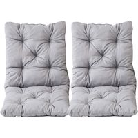 Ambientehome 90067 HANKO Cuscino imbottito, Per panca da giardino con schienale, Grigio chiaro, 98 x 50 x 8 cm, 2 pezzi
