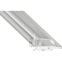 Kügele Abschlussprofil Höhenausgleich Übergangsleiste 100 cm Aluminium silber