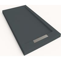 Plato de ducha Steen con marco color Gris Grafito RAL 7016 80x160cm rejilla acero