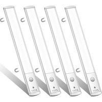 Lot de 4 lampes sous-meuble avec détecteur de mouvement, lampe de comptoir, veilleuse de cuisine rechargeable par USB,32cm