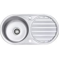 JASSFERRY Küchenspüle 1 Becken Einsatz, 840 x 440 mm Umkehrbarem Abtropffläche Waschbecken aus Edelstahl Einbau mit Abfallsieb