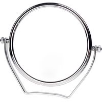 BEBUSINGOTO Espejo de maquillaje compacto con aumento de 10x, de 6 pulgadas y pie, cromado, 15,3 cm