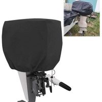 Demi-Couverture de Moteur Hors-Bord: Housse de Moteur Hors-Bord pour Tissu Oxford 600D, Housse Protection Moteur Bateau pour Moteur Hors-Bord 100-150HP 74 45 58 CM