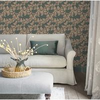 Papier peint intissé Laura Ashley Burnham Fern 1005 x 52cm Vert, taupe