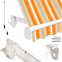 Tenda Da Sole A Caduta 2mt X 2,50mt Con Bracci Regolabili - Arancio e tortora rigata