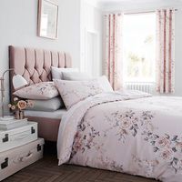 Catherine Lansfield Canterbury Easy Care Super King Duvet Set Blush