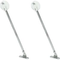 Lot de 2 compas d'abattant à frein 275mm – Freinage réglable – Pour meubles en bois – Charnières et supports de secrétaire