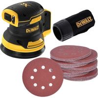 Dewalt DCW210N Cordless Brushless 18v XR Orbital Sander 125mm +50 Sanding Sheets