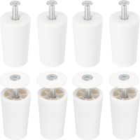 Lot de 8 butées de volet roulant de 40 mm, en plastique, avec rondelles et vis, pour volets roulants et lames, blanc.