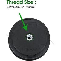 NALOOKAMIC Universal Strimmer Head - Petrol Strimmer Head Replacement M10 x 1.25 Left Hand Strimmer Heads for Brush Cutter, 2.4mm Grass Strimmer String, Trimmer Head