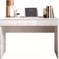 scrivania con cassettone "smile" bianco lucido, 110x50x76 cm