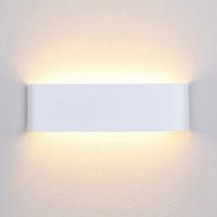 LED Wandleuchte Innen Modern, 12W Wandlamp Up Down, Wandbeleuchtung aus Aluminium IP44 für Wohnzimmer Schlafzimmer Treppenhaus Flur