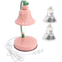 Lampe chauffe-bougie à intensité variable avec 2 ampoules roses, brûleur de bougies décoratif pour la maison, prise UE 110-240 V, source lumineuse 220 V