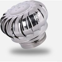 Cappa camino girevole in acciaio inox non alimentata da ventolina e dispositivo di scarico fumi - Ventilatore antipioggia (Ø 160 mm)