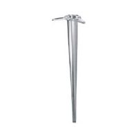 Pied de table métallique conique – Décor chromé – Hauteur 720 mm – Diamètre bas 25 mm – Diamètre haut 60 mm – Réglage +20 mm – Opes