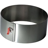 Lares 6003 Anello per Dolci Estensibile in Acciaio Inossidabile 18-30 cm