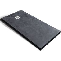 Piatto doccia antracite mineral marmo resina antiscivolo h3,5 cm p 80-90 misure l200 x p80 x h3,5 cm - confezione 1